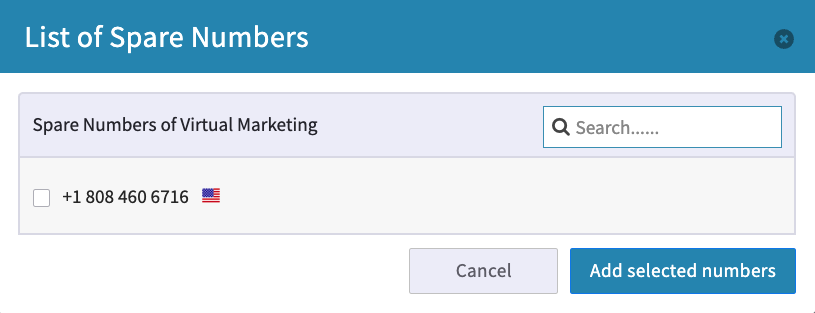 Add from Spare Numbers