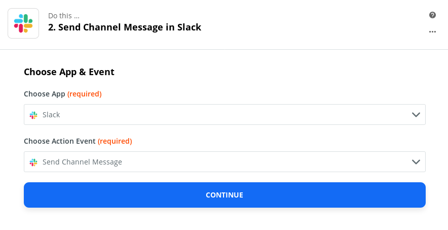 Reaction (Configure Slack)