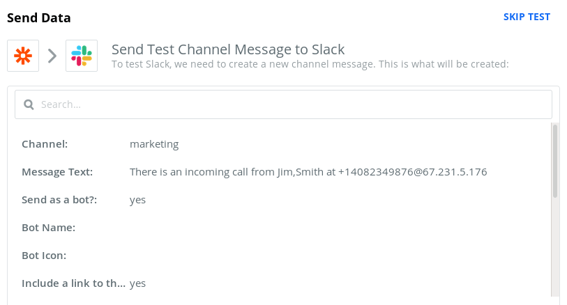 Reaction (Configure Slack)