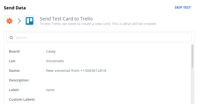 Reaction (Configure Conditional Logic and Trello board #1)