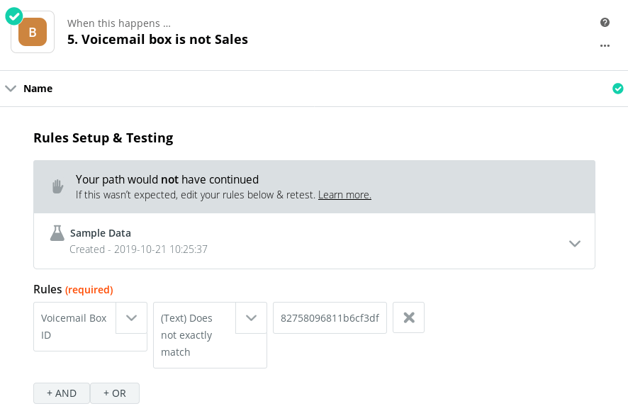 Reaction (Configure Conditional Logic and Trello board #2)