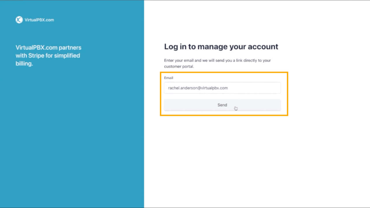 Update a VirtualPBX payment method
